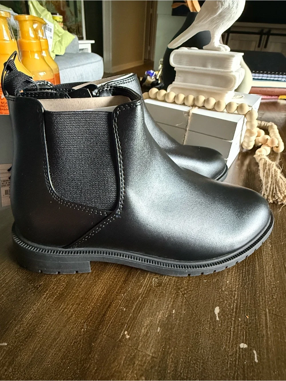 Classic Black Chelsea Ankle Boots size 1 cat&Jack